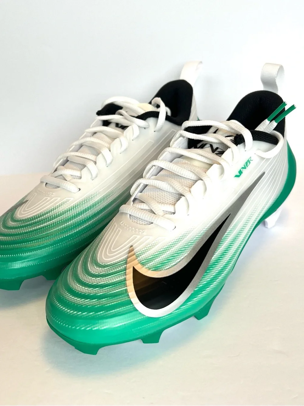Nike Men's Vapor Speed 3 White Stadium Green Football Cleats HM8849-100 Sz 8
